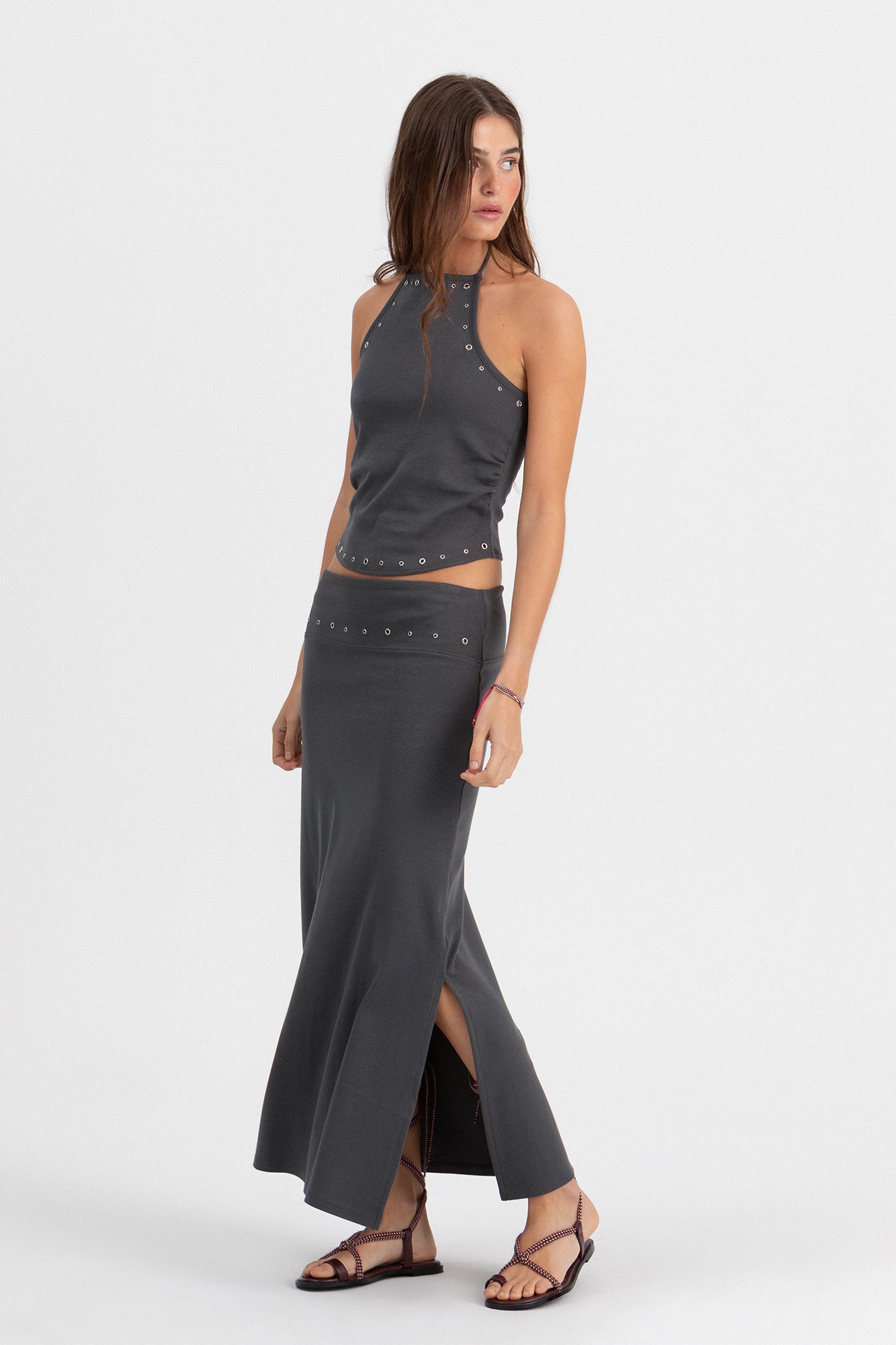 FALDA MIDI EYELETS