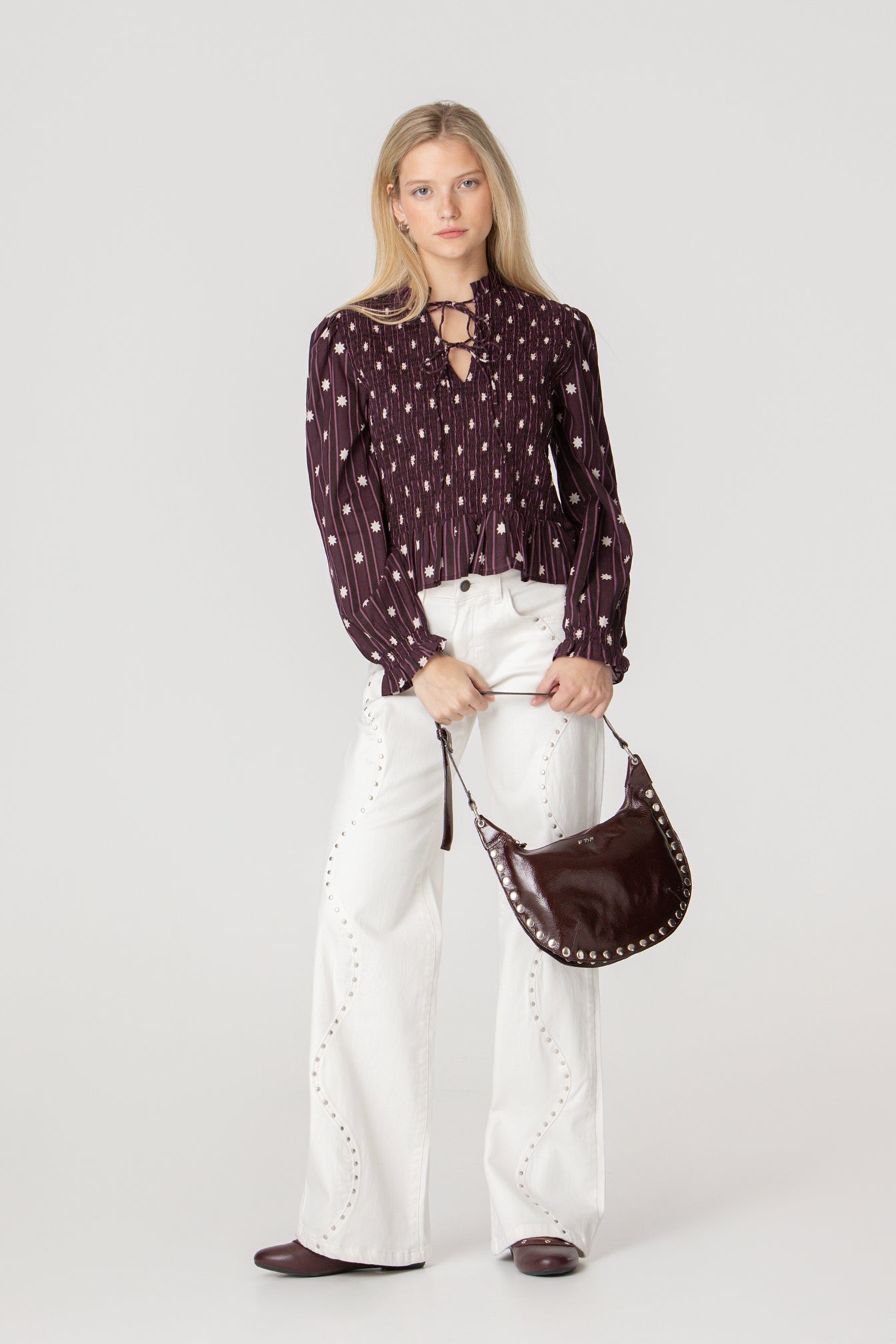 TOP ESTAMPADO FRUNCES