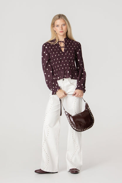 TOP ESTAMPADO FRUNCES