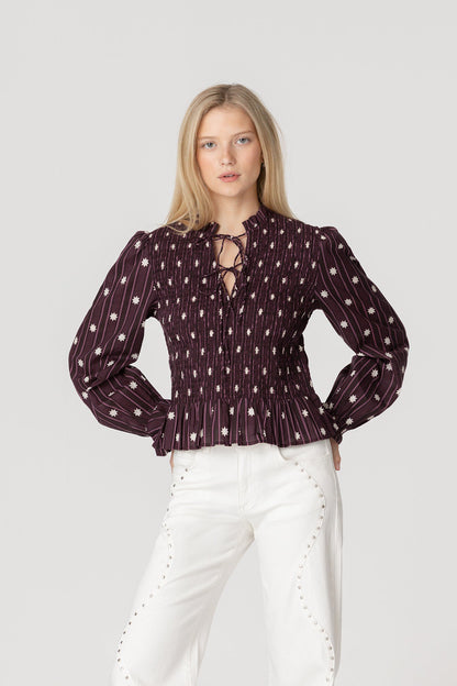 TOP ESTAMPADO FRUNCES