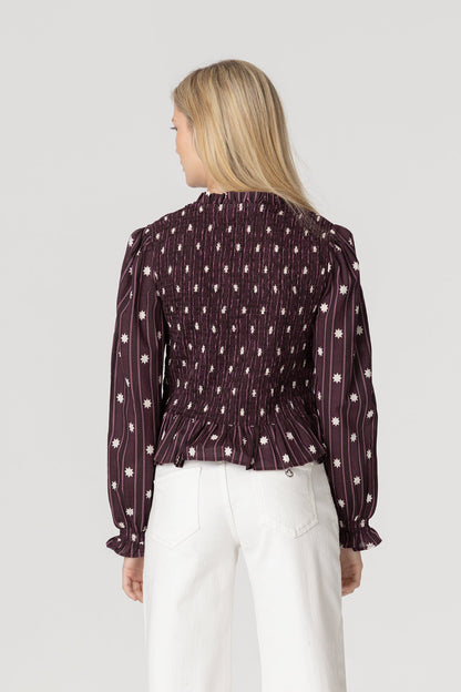 TOP ESTAMPADO FRUNCES