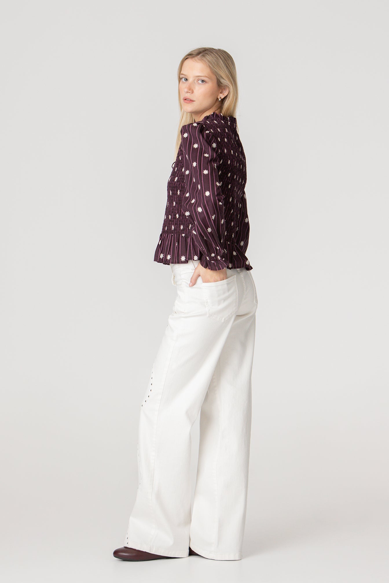 TOP ESTAMPADO FRUNCES