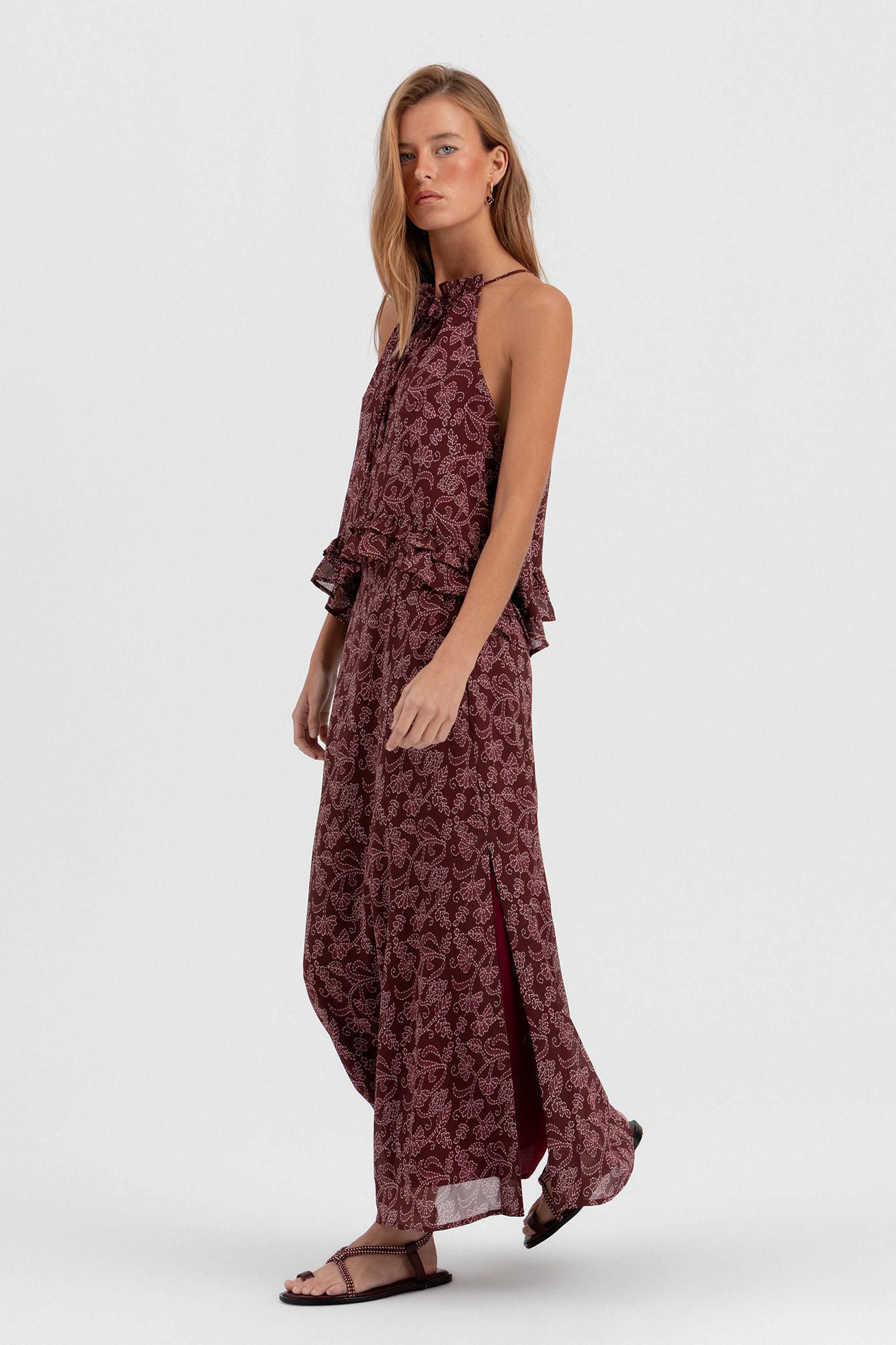 TOP HALTER FLORES
