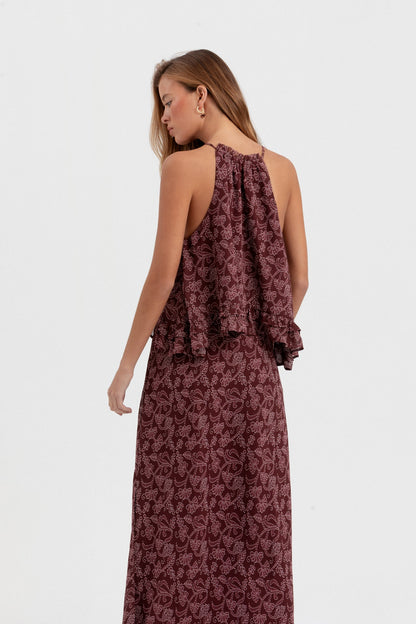 TOP HALTER FLORES