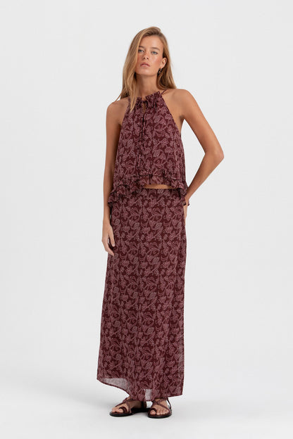 TOP HALTER FLORES