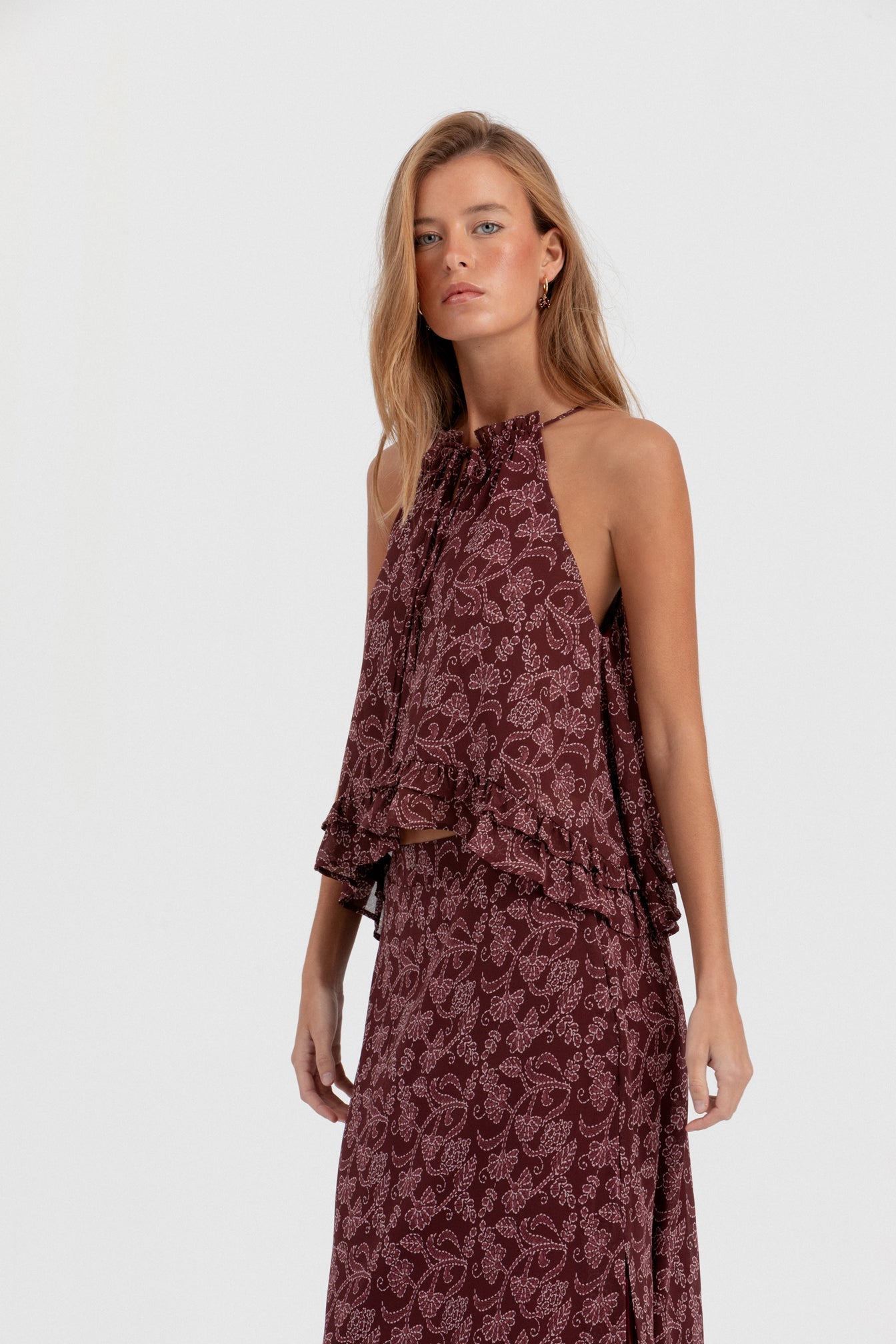TOP HALTER FLORES