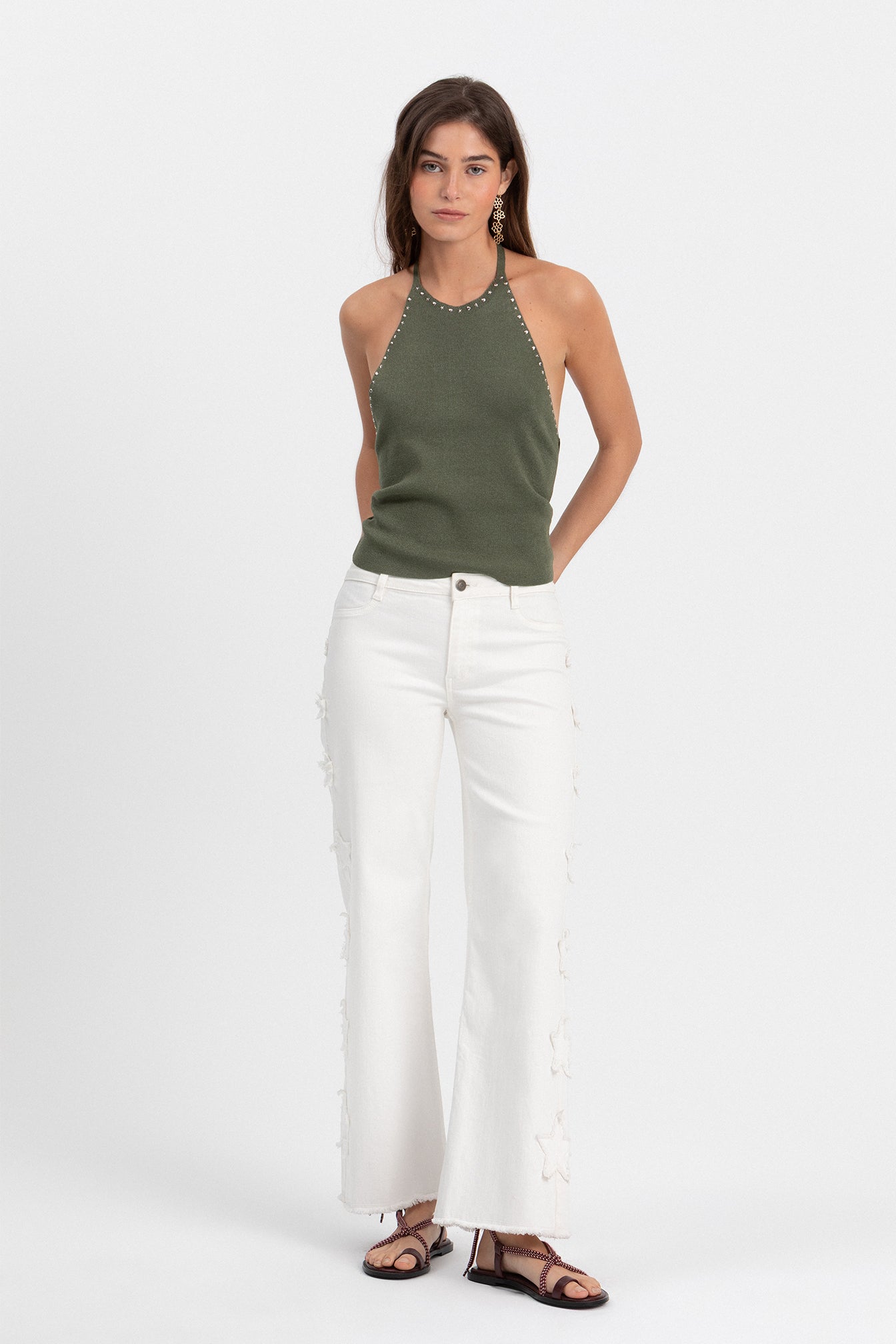TOP HALTER LUREX TACHAS