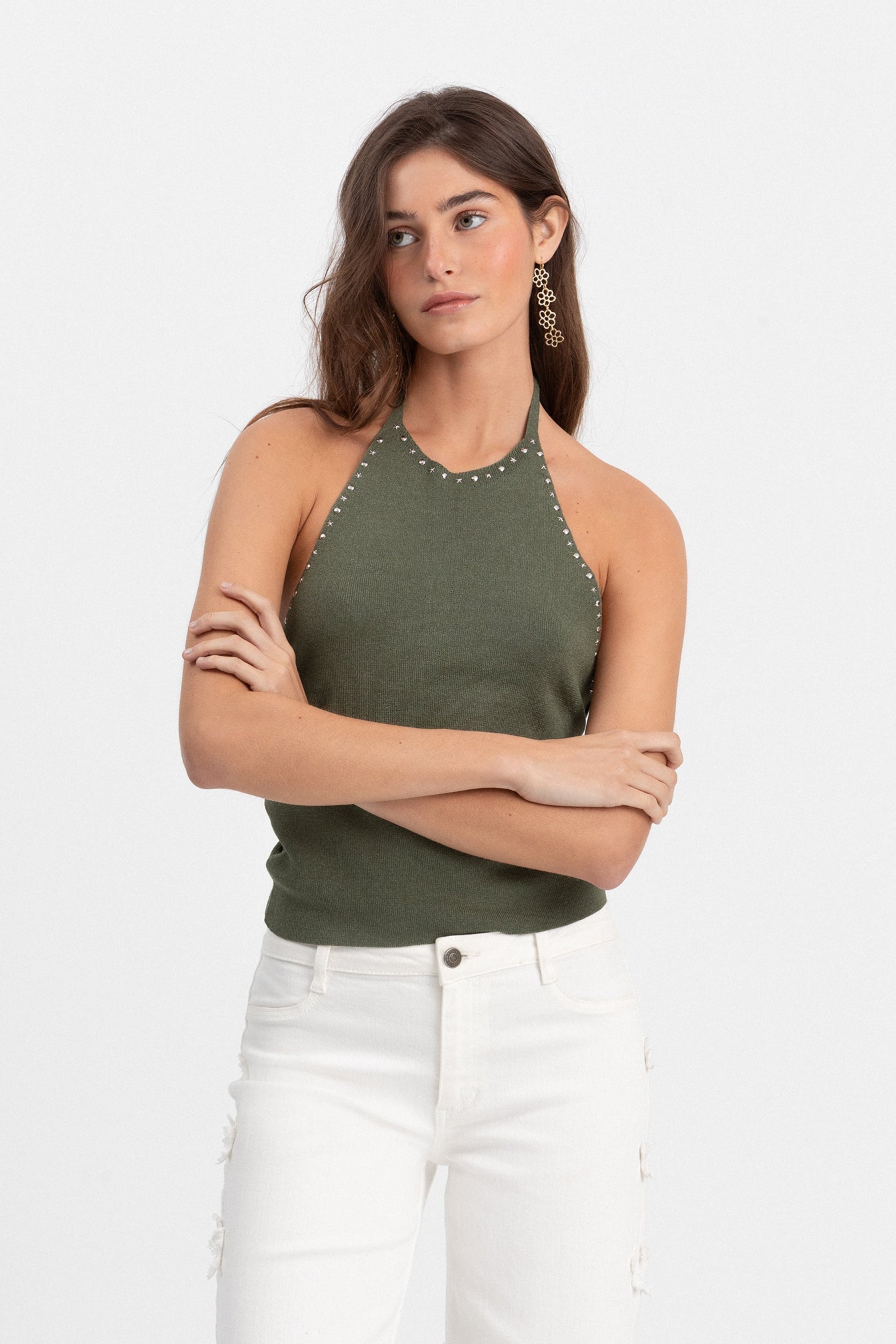 TOP HALTER LUREX TACHAS