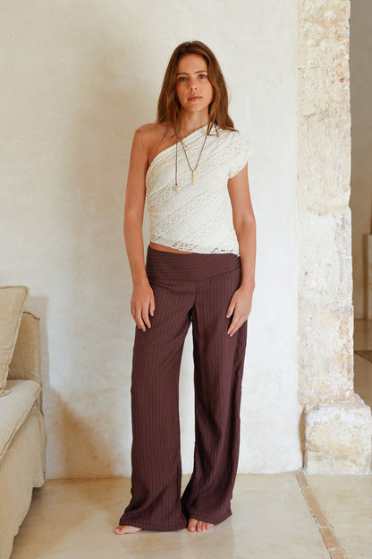 TOP LACE ASIMETRICO