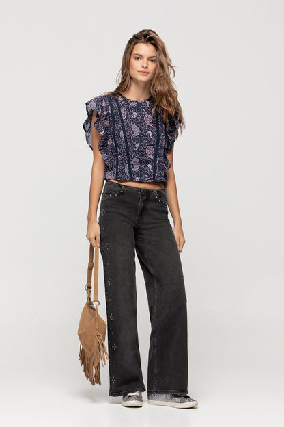 TOP VOLANTES ESTAMPADO