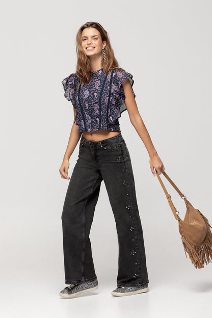 TOP VOLANTES ESTAMPADO