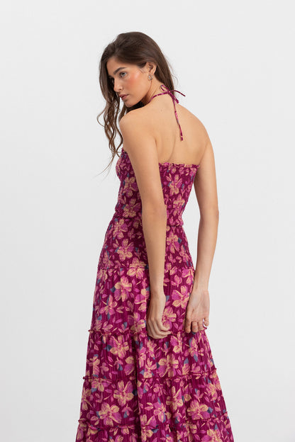 VESTIDO FRUNCIDO ESTAMPADO