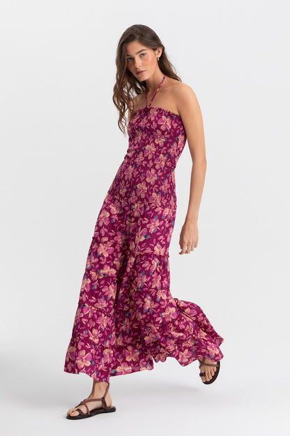 VESTIDO FRUNCIDO ESTAMPADO
