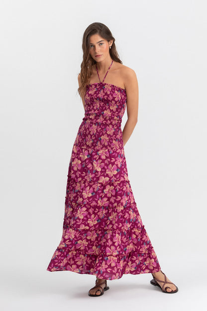 VESTIDO FRUNCIDO ESTAMPADO