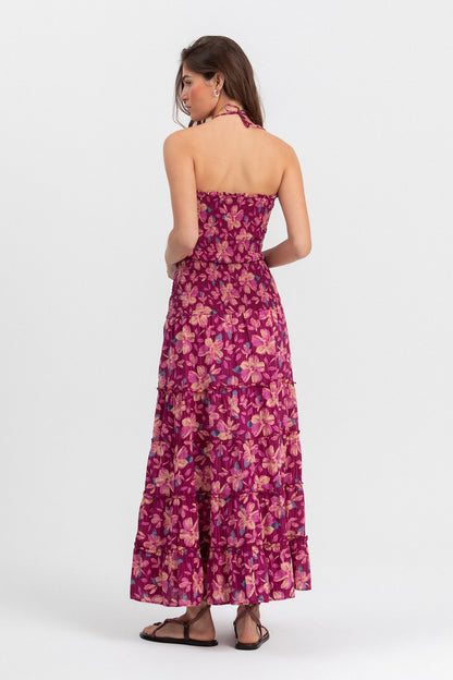 VESTIDO FRUNCIDO ESTAMPADO