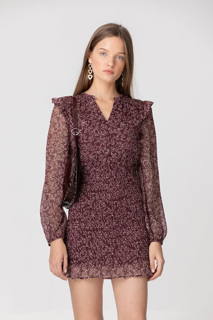 VESTIDO MINI FRUNCIDO