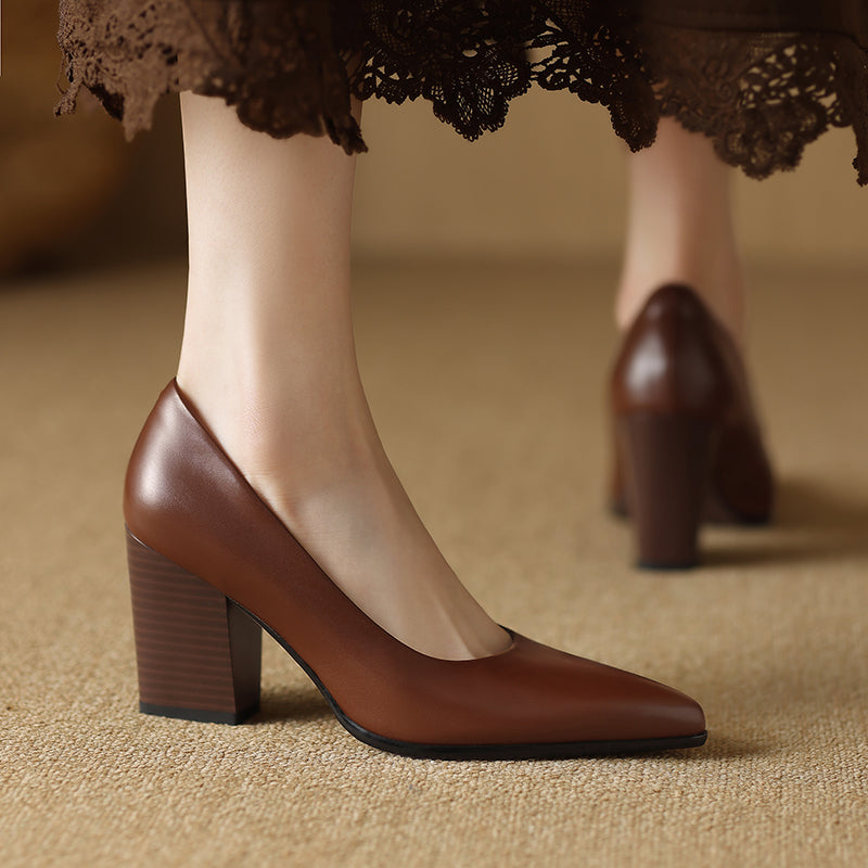 Verona - Elegantes zapatos de tacón bloque para mujer
