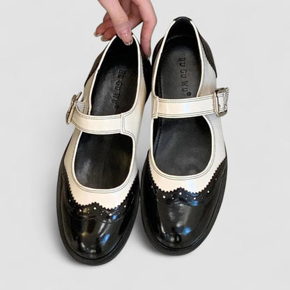 Aurenza - Zapatos Mary Jane Bicolores para Mujer