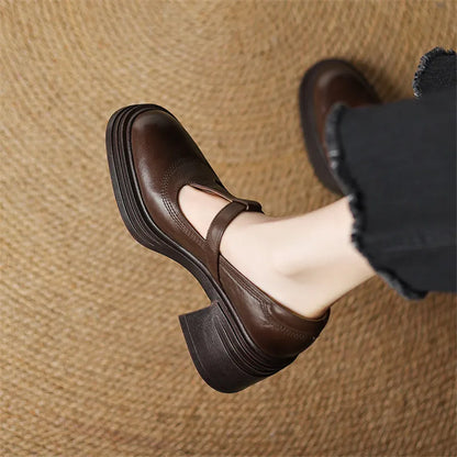 Elvana - Zapatos Mary Jane para mujer con tacón ancho
