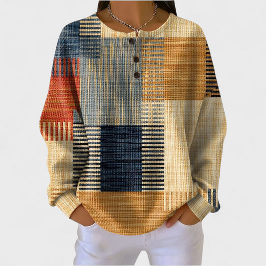 Thea –  Suéter de Patchwork Multicolor
