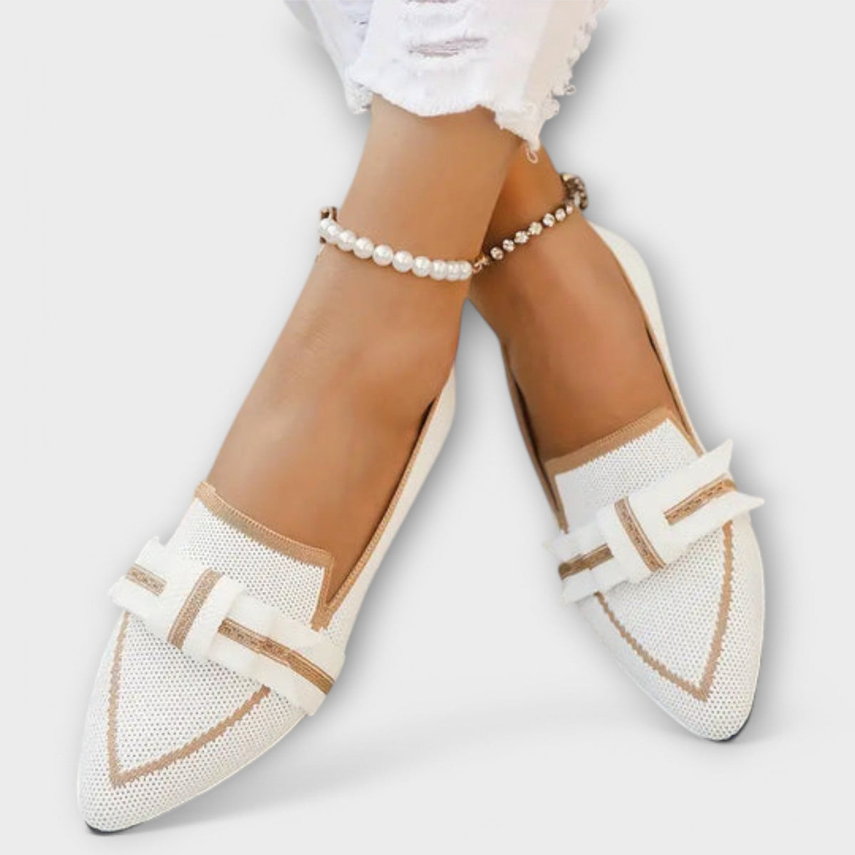 Carmen - Zapatos planos femeninos con diseño de nudo