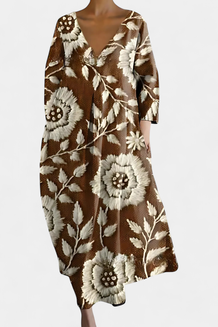 Ana - Vestido Fluido con Estampado