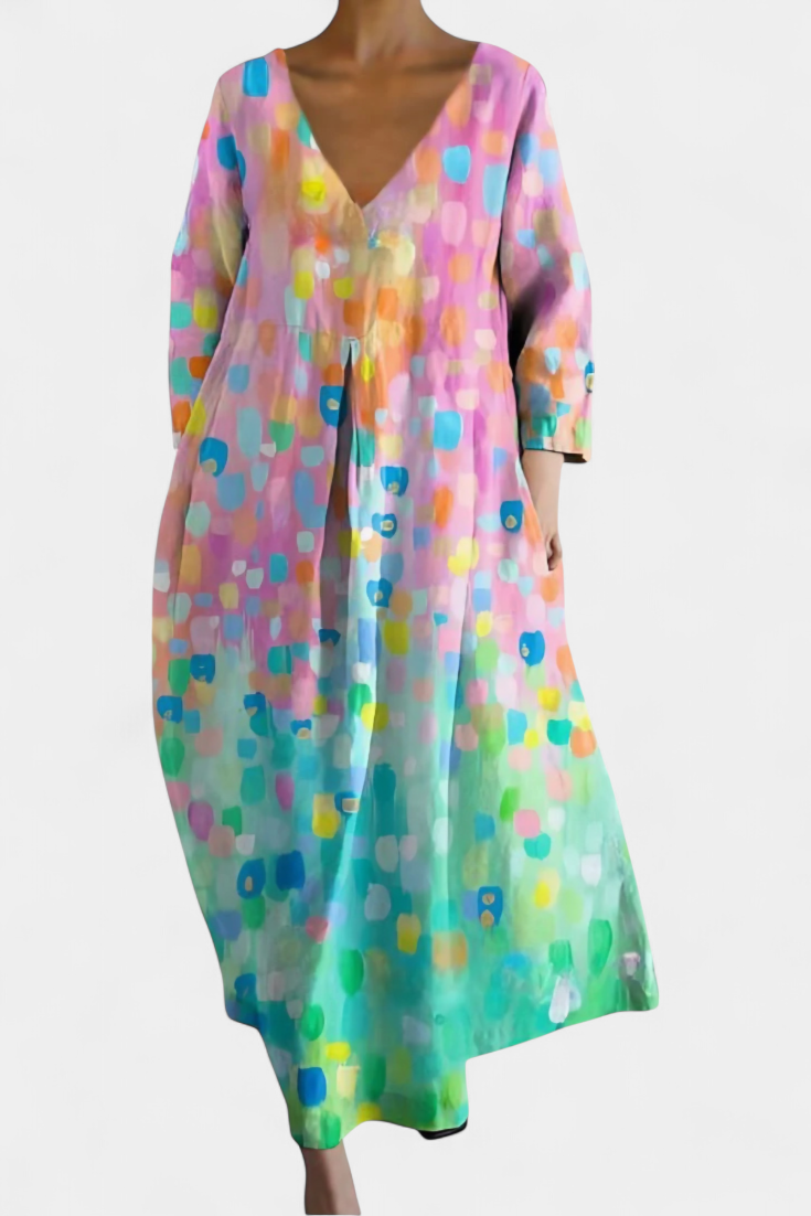 Ana - Vestido Fluido con Estampado