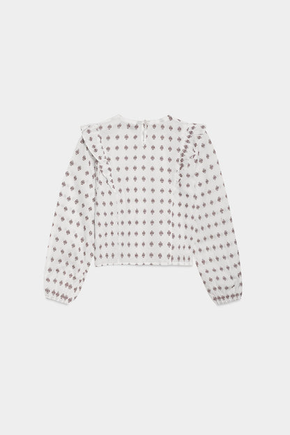 BLUSA BORDADA VOLANTES