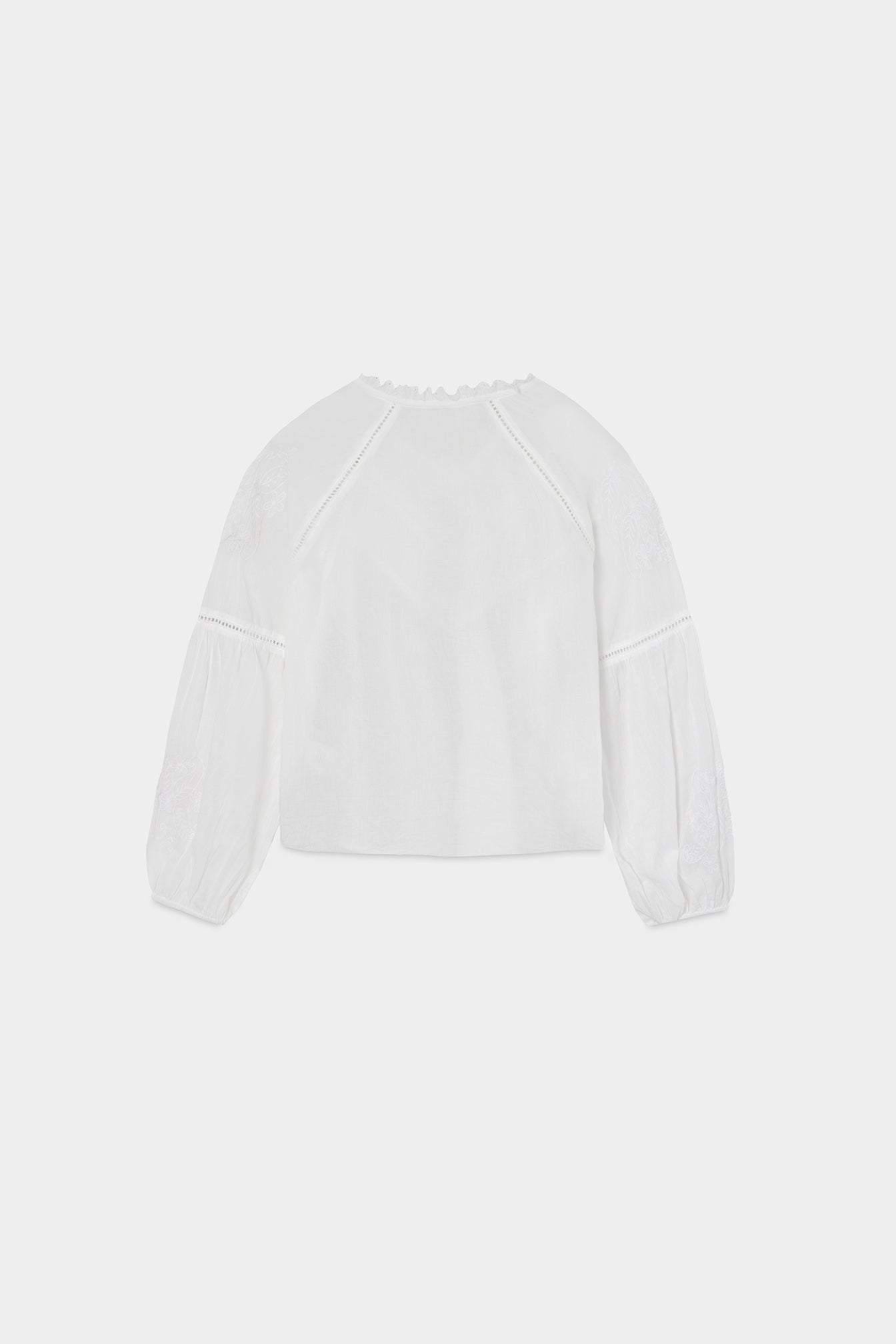 BLUSA FLUIDA MANGAS BORDADAS
