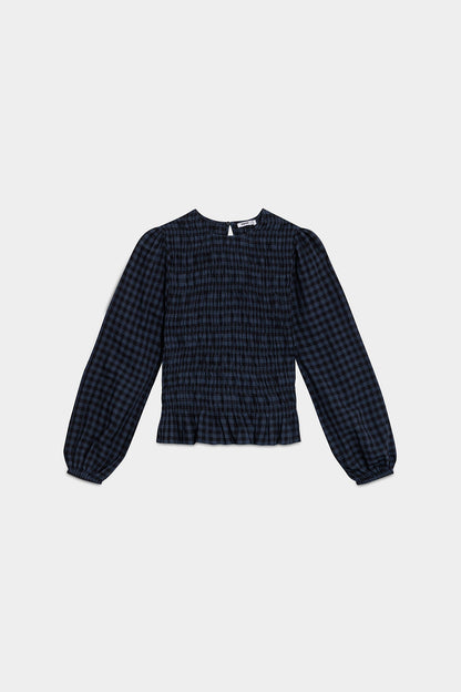 BLUSA FRUNCIDA CUADROS