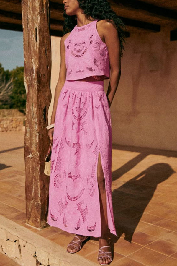 Alba - Conjunto Rosa en Encaje