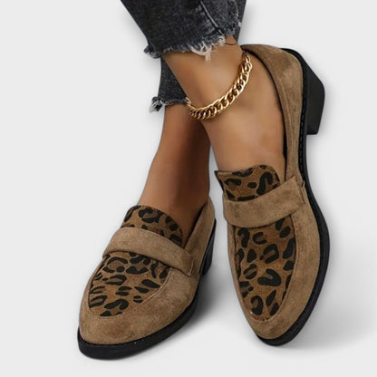 Alejandra - Zapatos de mujer elegantes con patrón de leopardo