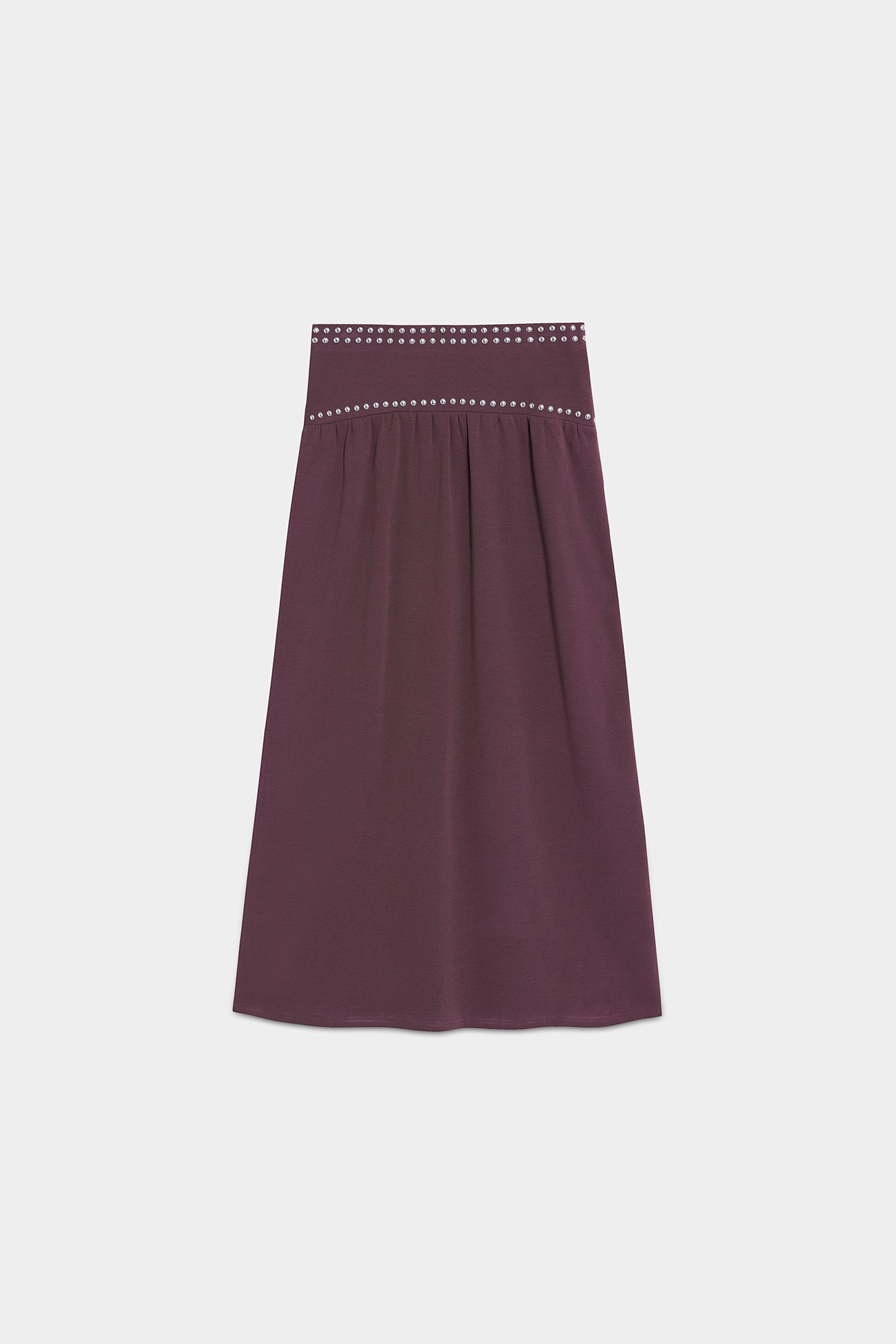FALDA MIDI ALGODON TACHAS