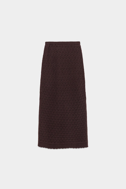 FALDA MIDI CROCHET