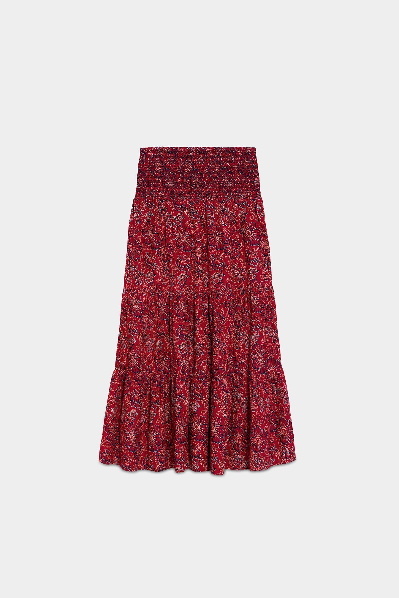 FALDA MIDI ESTAMPADA
