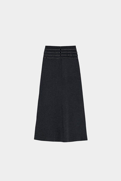 FALDA MIDI TACHAS LUREX