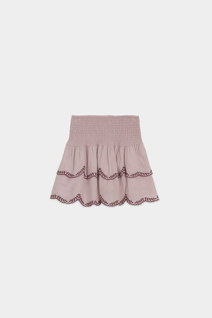 FALDA MINI BAJO BORDADO