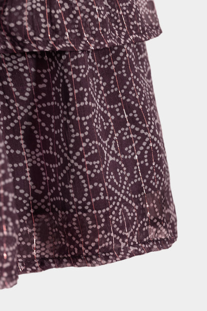 FALDA MINI FRUNCIDA ESTAMPADA
