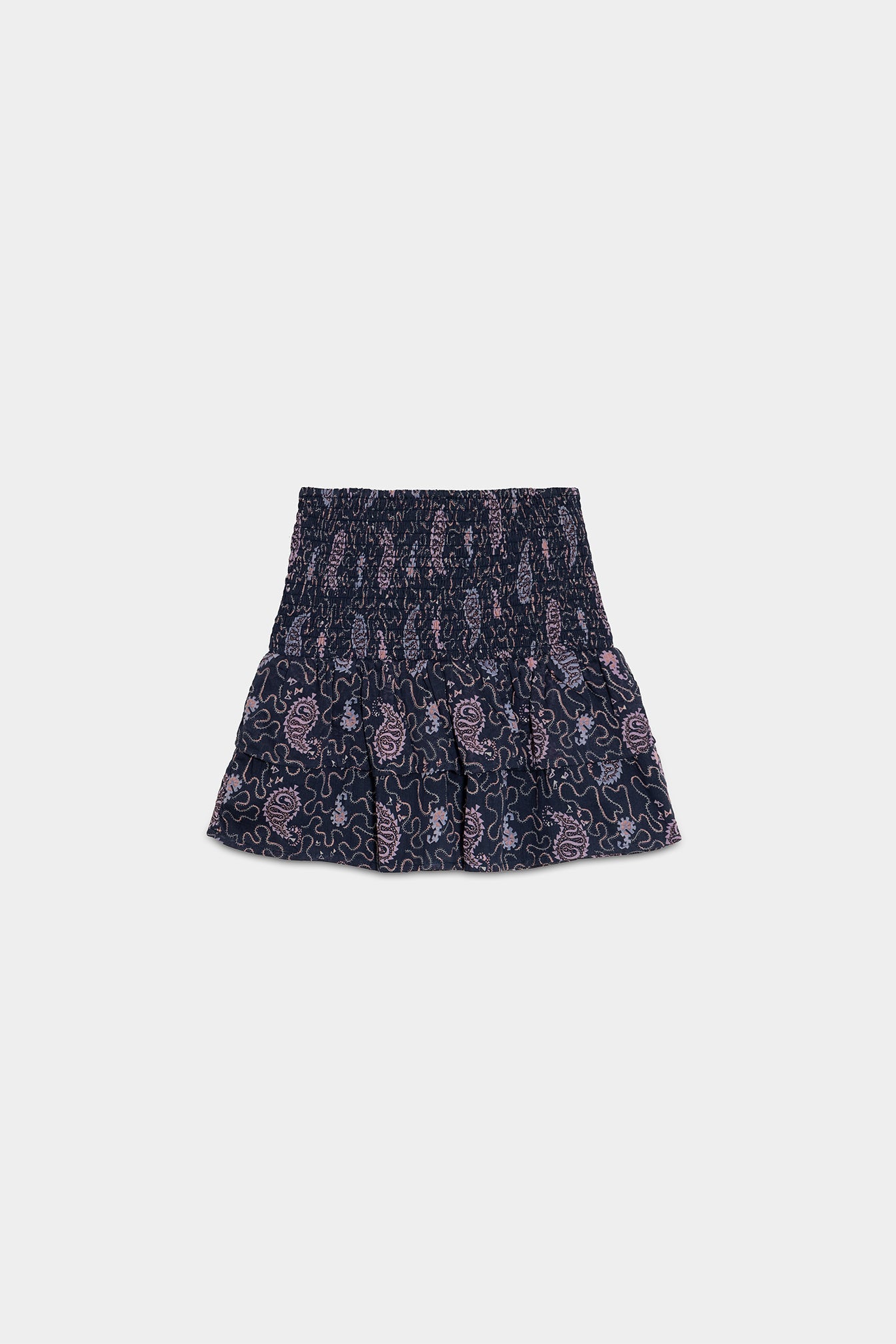 FALDA MINI VOLANTES ESTAMPADA