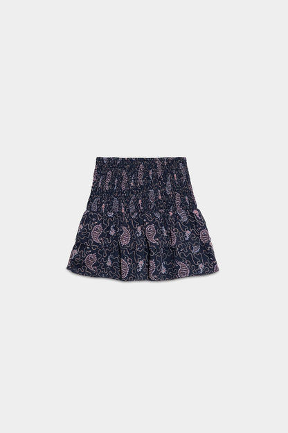 FALDA MINI VOLANTES ESTAMPADA