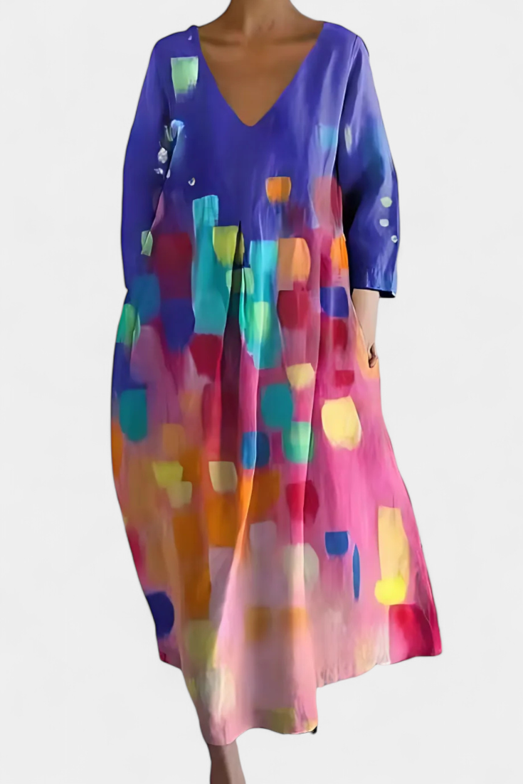 Ana - Vestido Fluido con Estampado