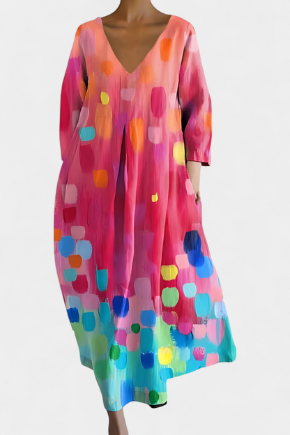 Ana - Vestido Fluido con Estampado