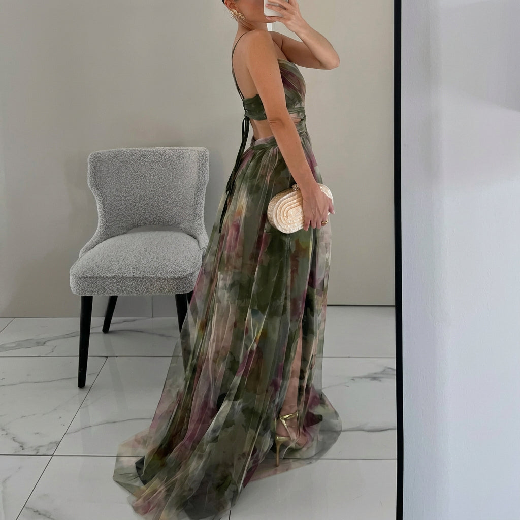Margarita - Vestido Maxi Con Estampado Floral