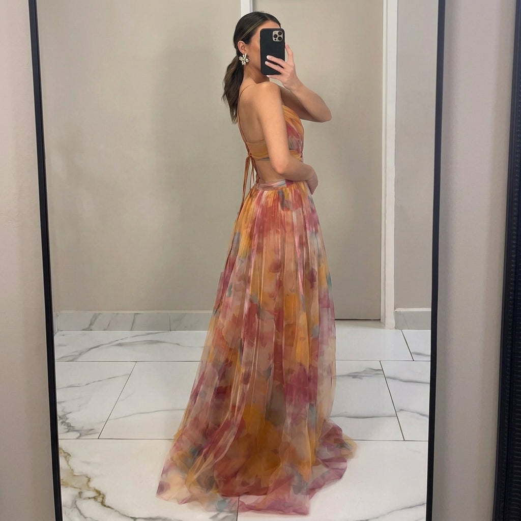 Margarita - Vestido Maxi Con Estampado Floral