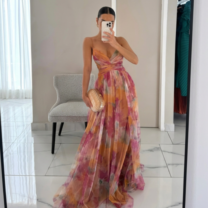 Margarita - Vestido Maxi Con Estampado Floral