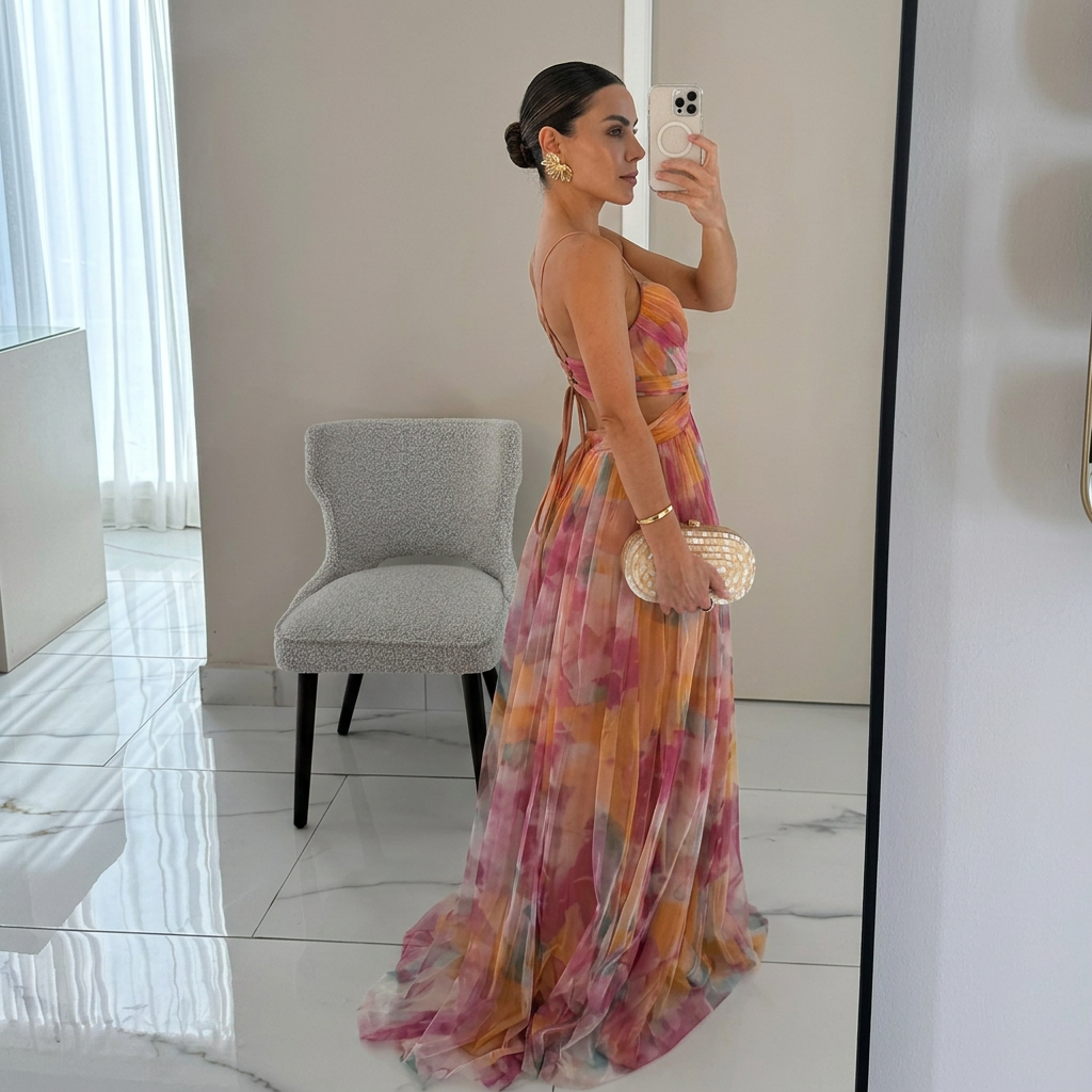 Margarita - Vestido Maxi Con Estampado Floral