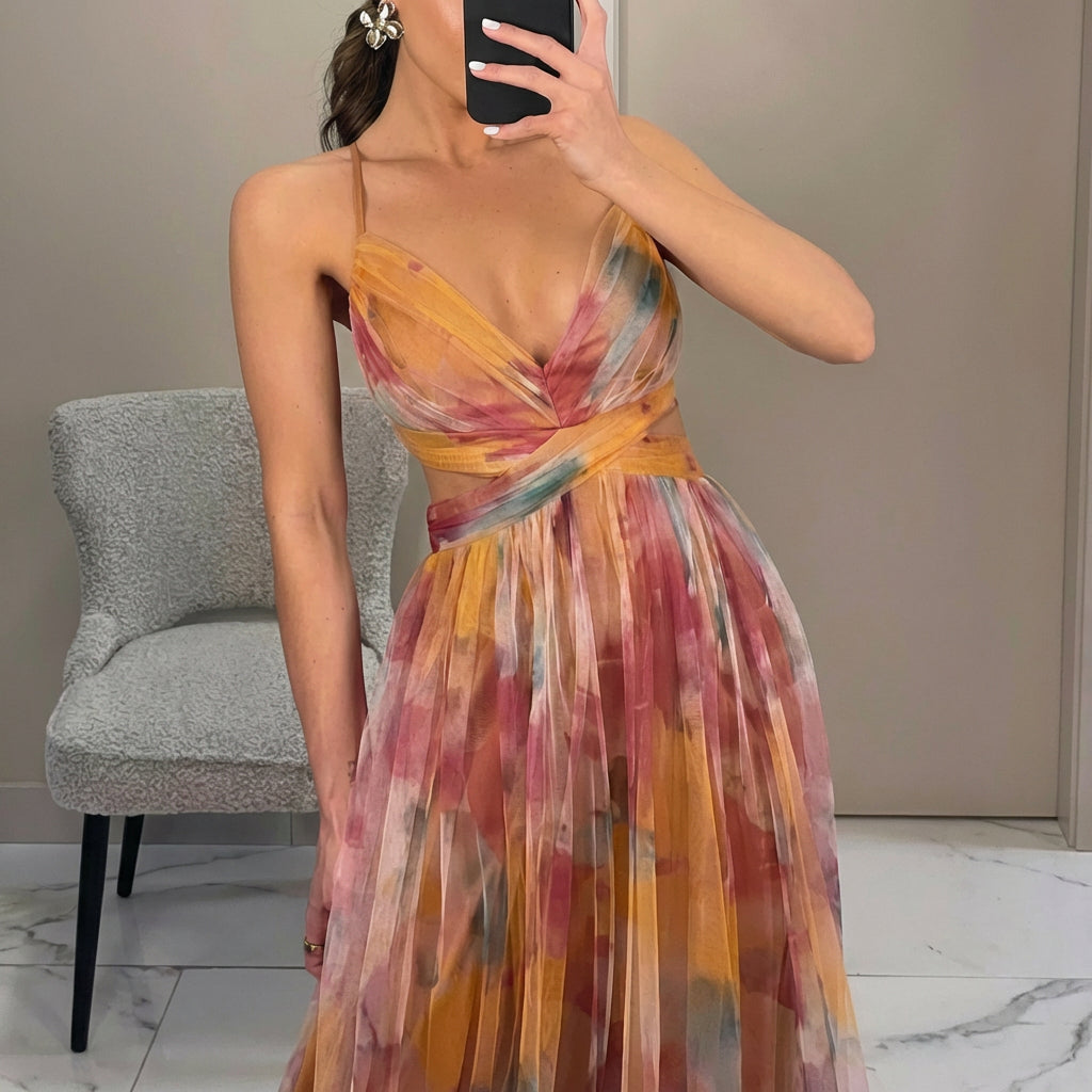 Margarita - Vestido Maxi Con Estampado Floral