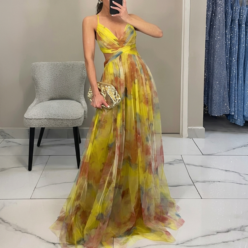 Margarita - Vestido Maxi Con Estampado Floral