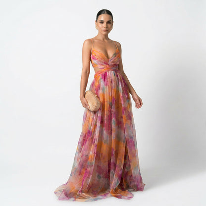 Margarita - Vestido Maxi Con Estampado Floral