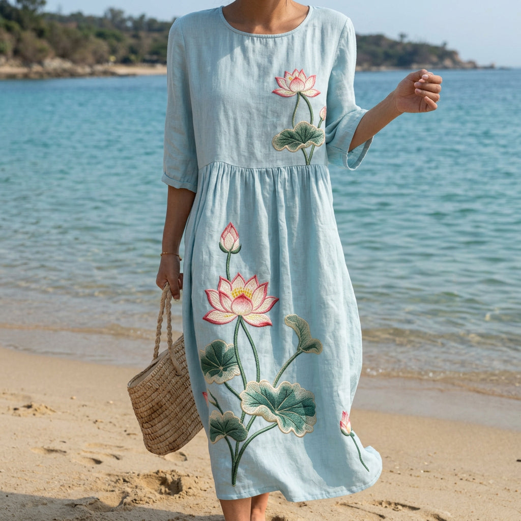 Raquel - Vestido Maxi Elegante con Bordado